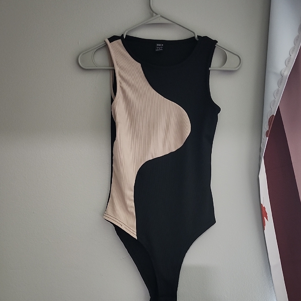 SHEIN Black and Nude Top